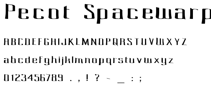 Pecot Spacewarp font